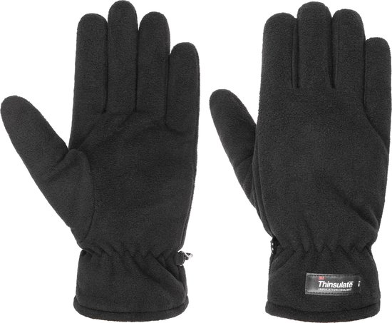 Fleece handschoen met Thinsulate voering - zwart - maat L | bol.com