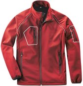 Softshell jas heren waterafstotend rood maat M