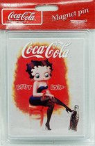 Koelkast Magneet Coca Cola - Betty Boop - wit