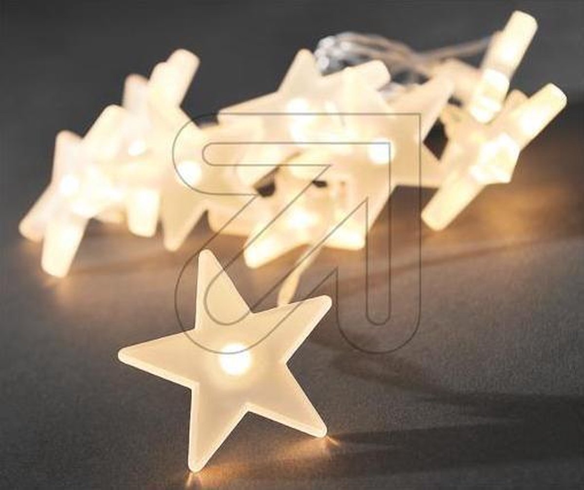 Lights4fun Set van 4 led-sterren, raamafbeelding, Kerstmis, raamdecoratie, timer, werkt op batterijen, 35 cm, lichtgevende sterren voor de kinderkamer