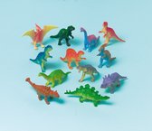 Uitdeel cadeautjes Mini-dinosaurussen 12 Stuks