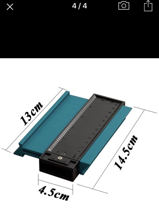 Aftekenhulp 125 mm - profielmal - profielaftaster