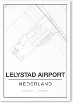 Poster/plattegrond LELYSTAD AIRPORT - A4