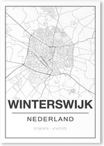 Poster/plattegrond WINTERSWIJK - 30x40cm