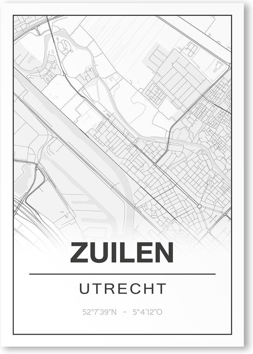 Poster/plattegrond ZUILEN - A4