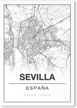 Poster/plattegrond SEVILLA - A4