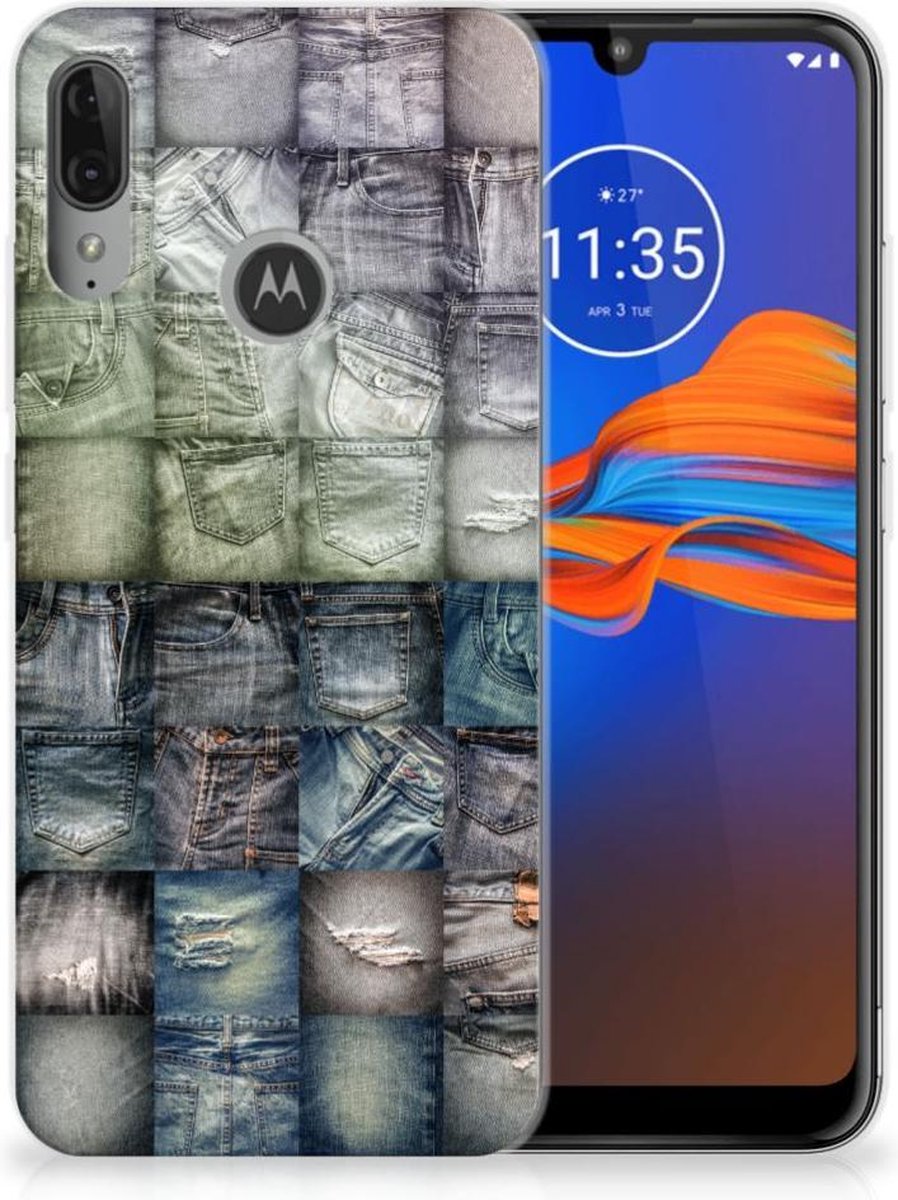 Silicone Back Cover Motorola Moto E6 Plus Spijkerbroeken