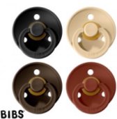 Bibs fopspenen voordeel set 4 stuks 6-18 maanden (Black, Vanilla, Mocha, Rust) Tutjes maat 2