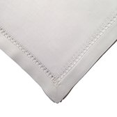 Luxe katoenen witte servetten met ajourrand - Set van zes stuks- 40 x 40 cm