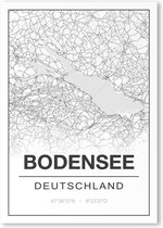 Poster/plattegrond BODENSEE - 30x40cm