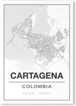 Poster/plattegrond CARTAGENA - 30x40cm