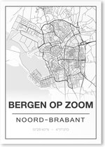 Poster/plattegrond BERGEN-OP-ZOOM - A4