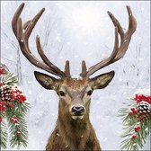 Ambiente Deer In Winter papieren servetten