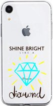 Apple Iphone XR Transparant siliconen hoesje (Shine bright like a).