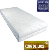 Slaaploods.nl King de Luxe - Matelas à ressorts ensachés Micro - Housse en latex - 160x200x25 cm - Dur