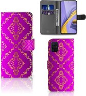 Geschikt voor Samsung Galaxy A51 Wallet Case Barok Roze