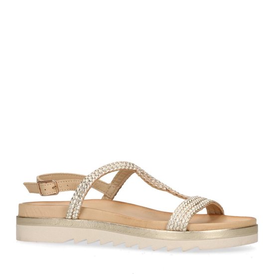 Sacha - Dames - Gouden sandalen met plateau zool - Maat 42 | bol.com
