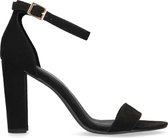 Sacha - Dames - Zwarte sandalen met hak - Maat 40