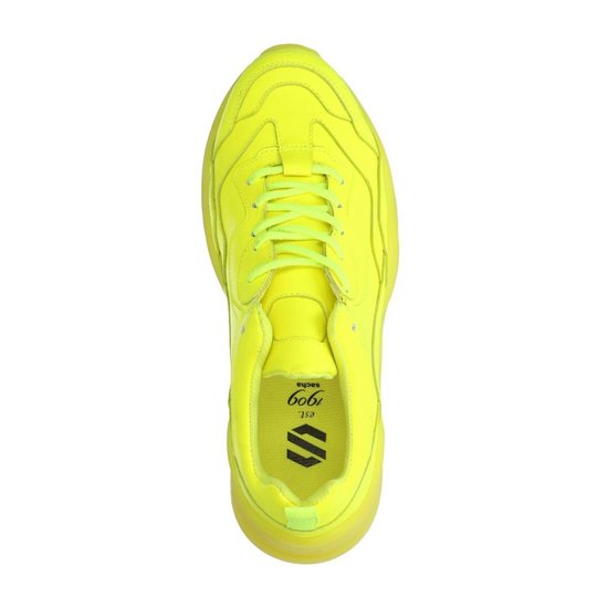 Sacha - Dames - Neon gele dad sneakers - Maat 40 | bol.com