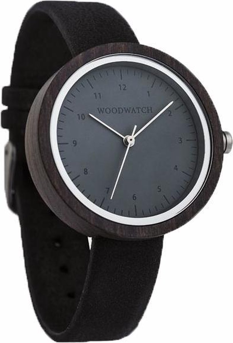 De officiële WoodWatch | Helsinki Black | Houten horloge dames