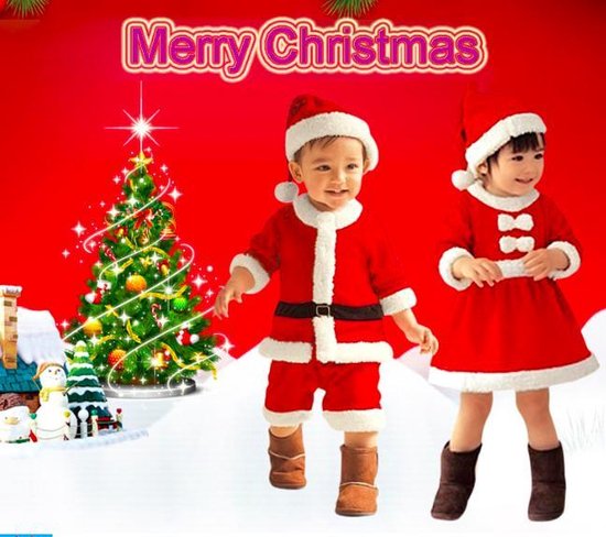radioactiviteit Pat Onzin Kerst outfit baby - kinder kerst outfit - geheel compleet - kinderen santa  claus... | bol.com