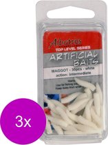 Albatros Artificial Maggot - Baits - 3 x Wit 30 stuks Witvis