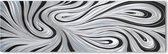 XXL Schilderij Aluminium Contrast  80x240cm - Schilderijen - Moderne Schilderijen - 1 Jaar Garantie
