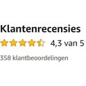 Klantbeoordeling: 4,3 van 5 sterren, gebaseerd op 358 beoordelingen.
