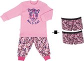 Frogs en Dogs- premium - pyjama - camouflage panterprint - wild cat + matching ondergoed - maat 98