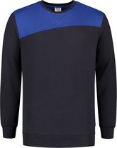 Tricorp Sweater Bicolor Naden 302013 Navy / Koningsblauw - Maat XXL