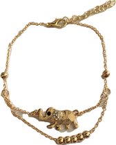 Petra's Sieradenwereld - Enkelbandje goudkleurig met olifantje (522)