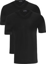 Schiesser American T-shirts col V pack de 2 - noir - Taille S