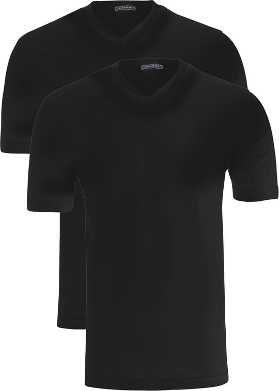 Schiesser American T-shirts V-hals 2-pack - zwart -  Maat S
