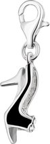 Quiges - 925 Zilver Charm Bedel Hanger 3D Schoen met Hak - HC109