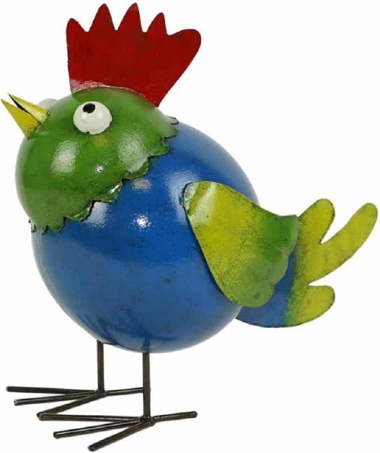 Metalen Kuiken in Blauw-Groen