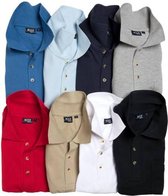 Poloshirt met knoopsluiting en borstzak rood maat L