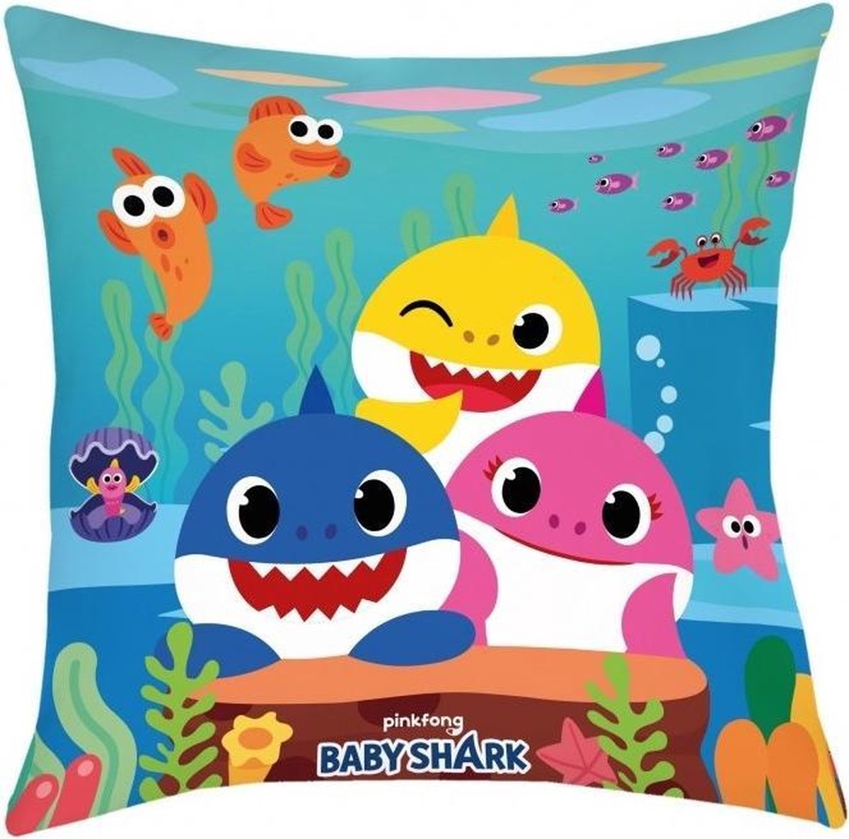 Baby Shark Sierkussen - 40 x 40 cm - Multi
