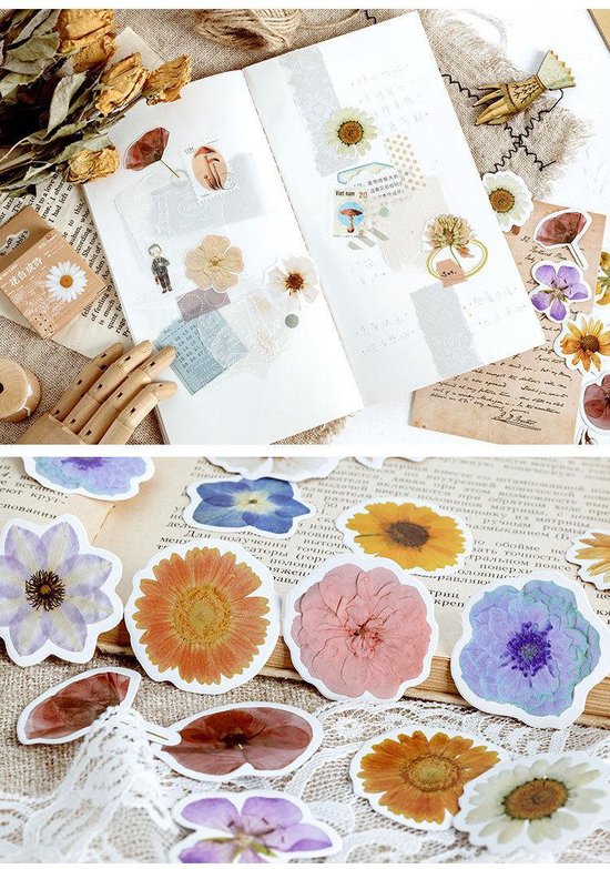 Set van 46 stickers - Bloemen 2 - Flower sticker