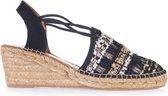 Toni Pons Tania-CC Dames Espadrilles Negre | Zwart | Textiel | Maat 36 | TANIACCnegre