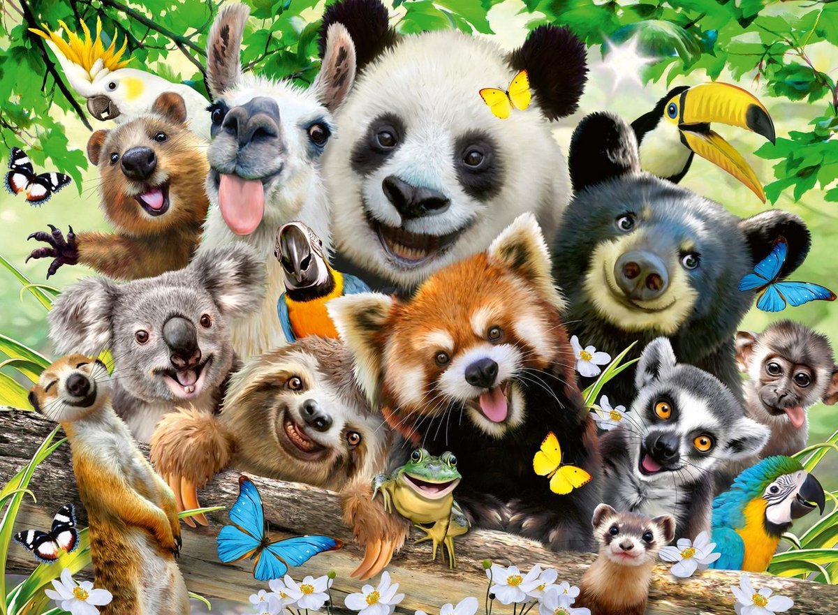 Ravensburger puzzel Wildlife selfie - legpuzzel - 300 stukjes — afbeelding 2