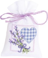 Kruidenzakje kit Lavendeltakje met hartje - Vervaco - PN-0143680