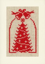 Wenskaart kit Hert, kaars en kerstboom set van 3 - Vervaco - PN-0021444