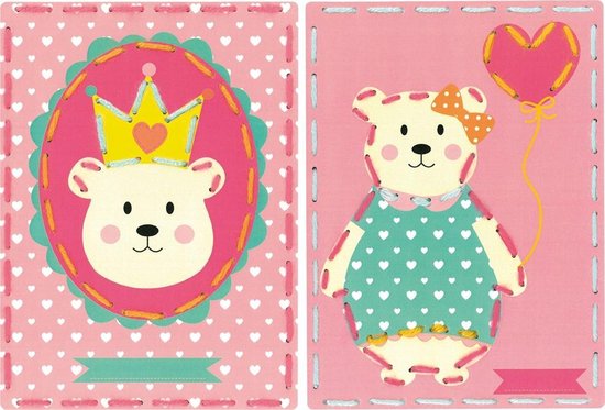 Borduurkaart kit Ballerina en zeemeermin set van 2