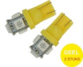 T10 5- LED 10-32 VOLT jaune voiture-camion-intérieur- LED Éclairage intérieur