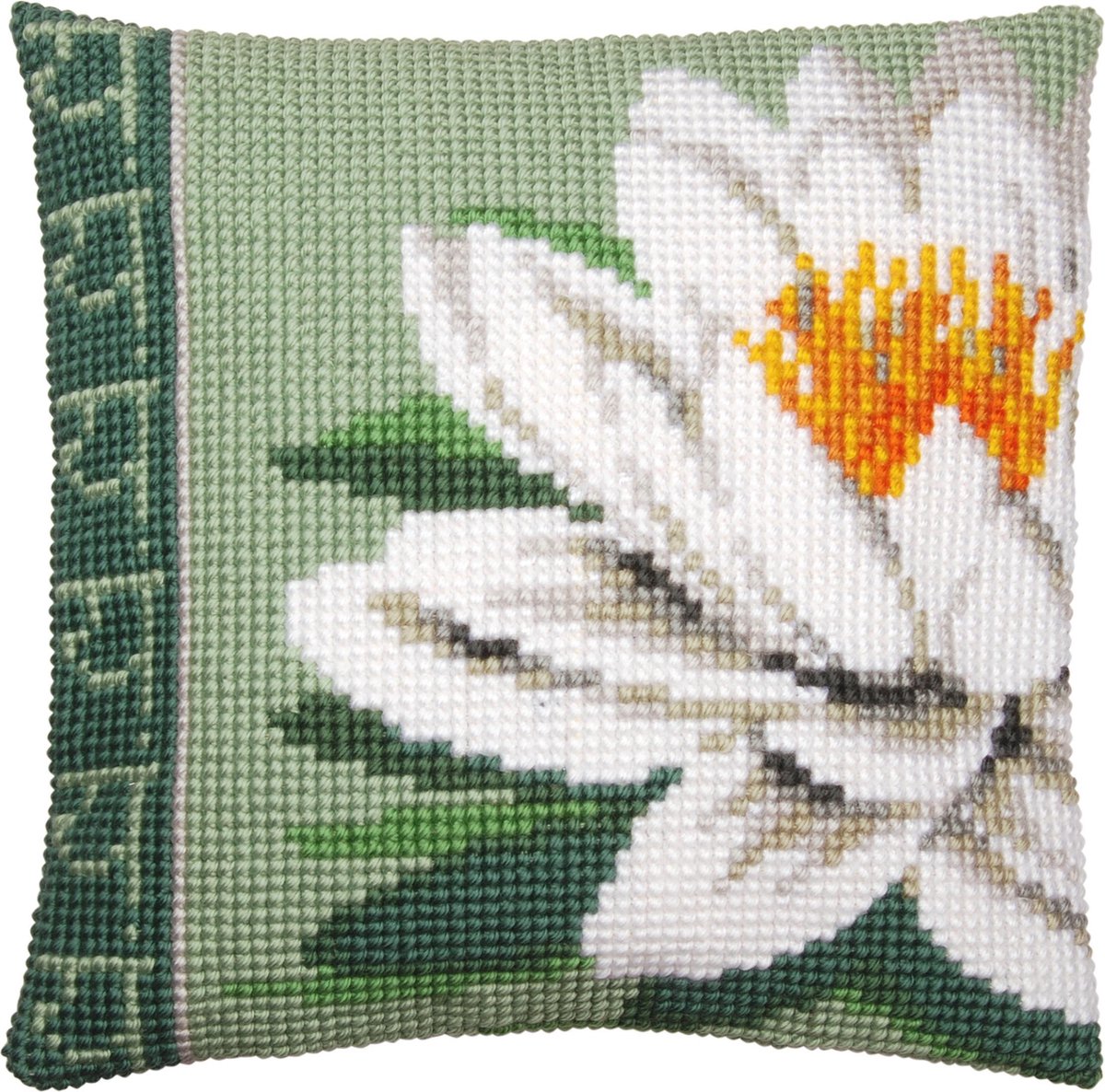Vervaco - Kruissteekkussen kit - Witte lotusbloem - PN-0156009 - Borduren - Borduurpakket - Borduurpakket volwassenen - Borduurpakket kind — afbeelding 8