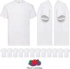 12 pack witte Fruit of the Loom shirts ronde hals maat M Valueweight