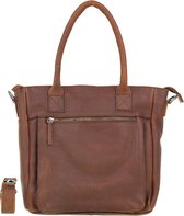 DSTRCT Raider Road Leren Dames Handtas - Cognac