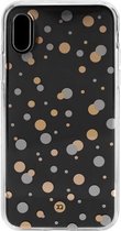 Xqisit Shell Dots Case iPhone X XS hoesje - Doorzichtig Stippen
