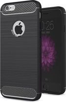 GadgetBay Carbon Armor beschermhoes hoesje iPhone 6 6s TPU - Zwart