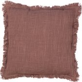 SOFIA - Kussenhoes pruim 45x45 cm - roze